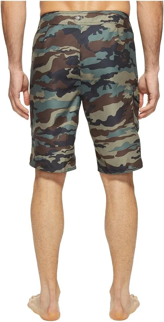 O'NEILL Men's 21 Inch Geo Print Boardshorts - Water Resistant Swim Trunks for Men with Quick Dry Stretch Fabric and Pockets