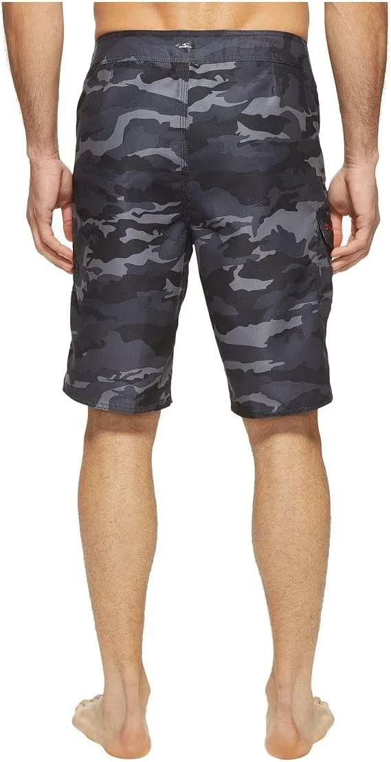 O'NEILL Men's 21 Inch Geo Print Boardshorts - Water Resistant Swim Trunks for Men with Quick Dry Stretch Fabric and Pockets
