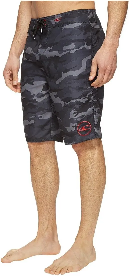 O'NEILL Men's 21 Inch Geo Print Boardshorts - Water Resistant Swim Trunks for Men with Quick Dry Stretch Fabric and Pockets