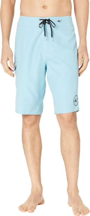 O'NEILL Men's 21 Inch Solid Boardshorts - Water Resistant Swim Trunks for Men with Quick Dry Stretch Fabric and Pockets,Cyan Blue 2,38