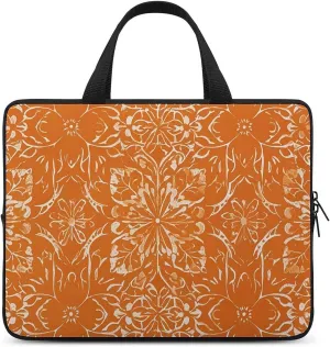 Orange Pattern Laptop Bag Durable Laptop Sleeve Water-Resistant Notebook Bag for Computer Or Tablet
