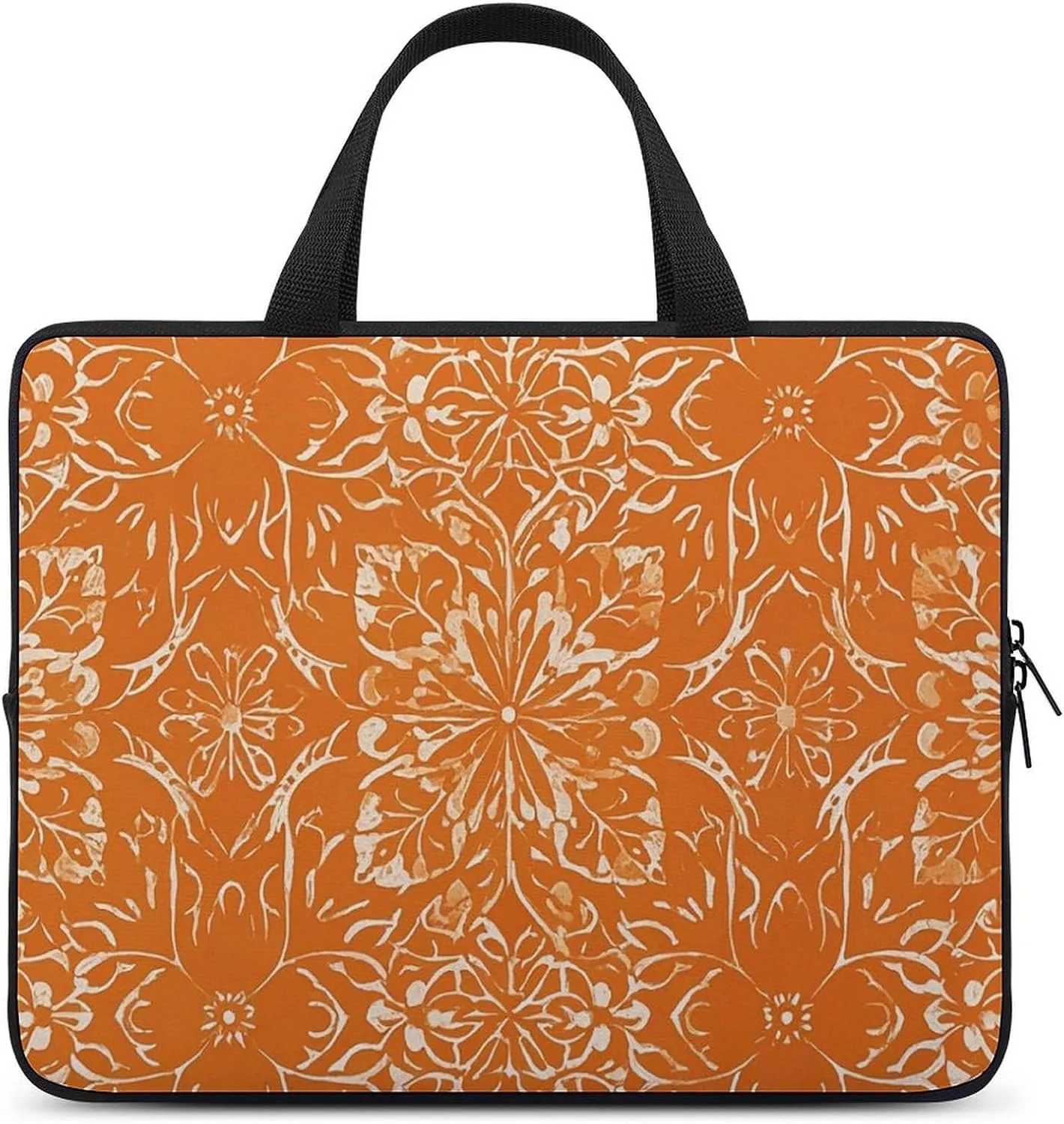 Orange Pattern Laptop Bag Durable Laptop Sleeve Water-Resistant Notebook Bag for Computer Or Tablet