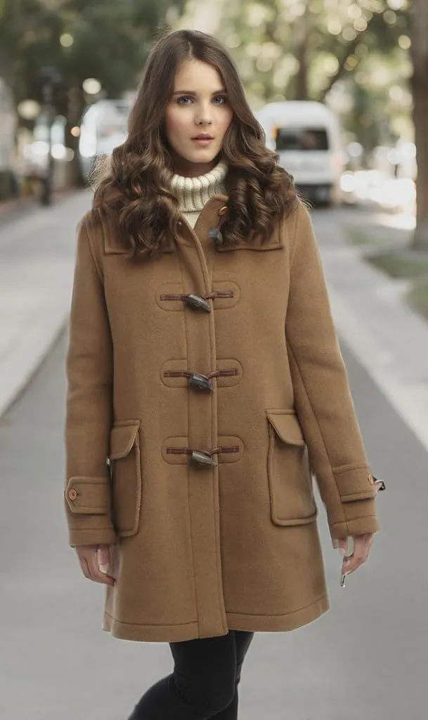 Original Womens London Luxury Duffle Coat Toggle Coat