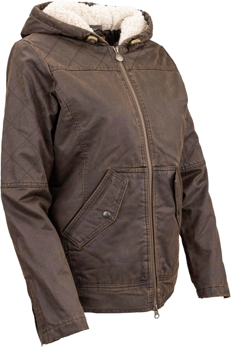 Outback Trading Company Women Heidi Vintage Canyonland Water Resistant Long Sleeve Insulated Hooded Jacket