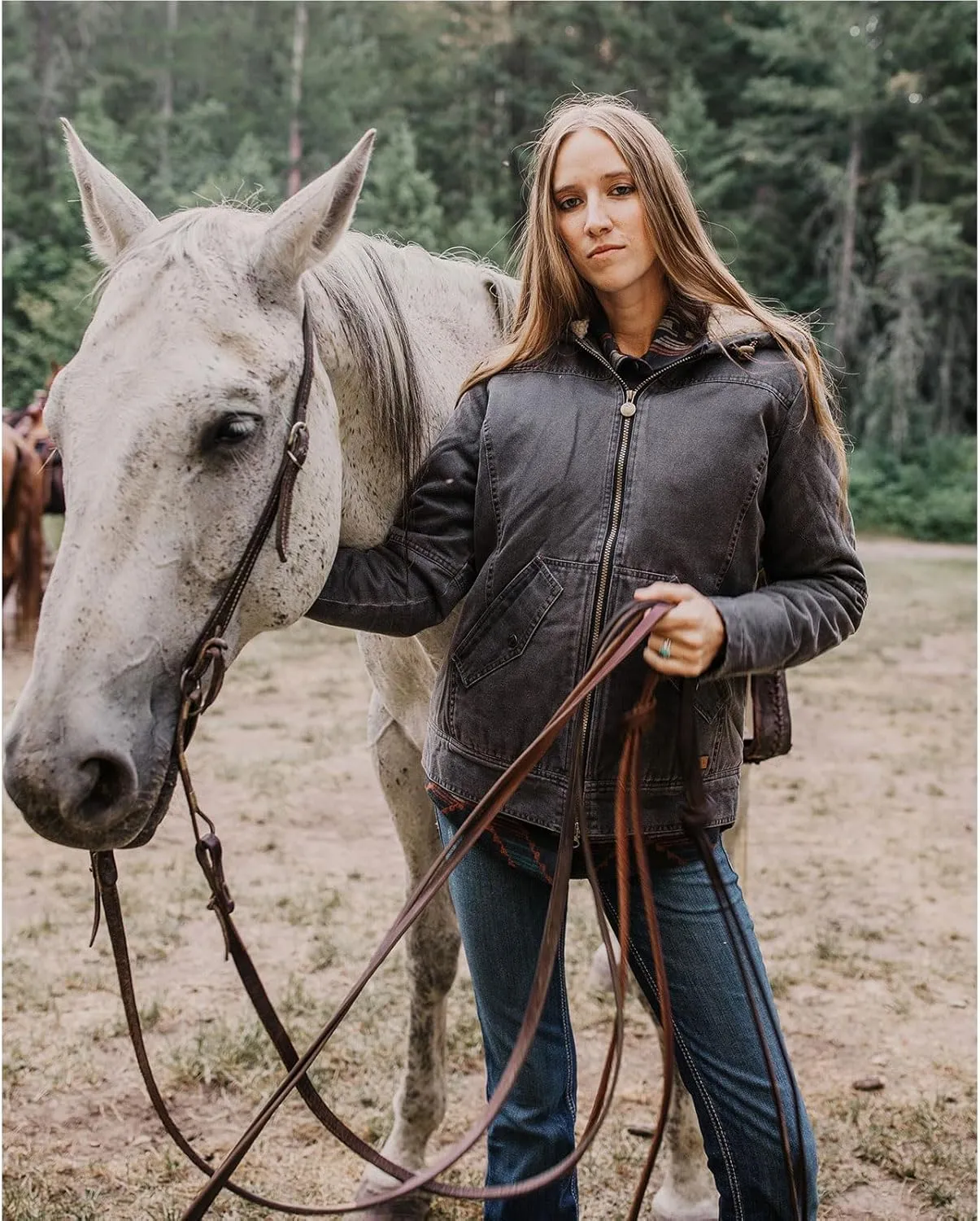 Outback Trading Company Women Heidi Vintage Canyonland Water Resistant Long Sleeve Insulated Hooded Jacket