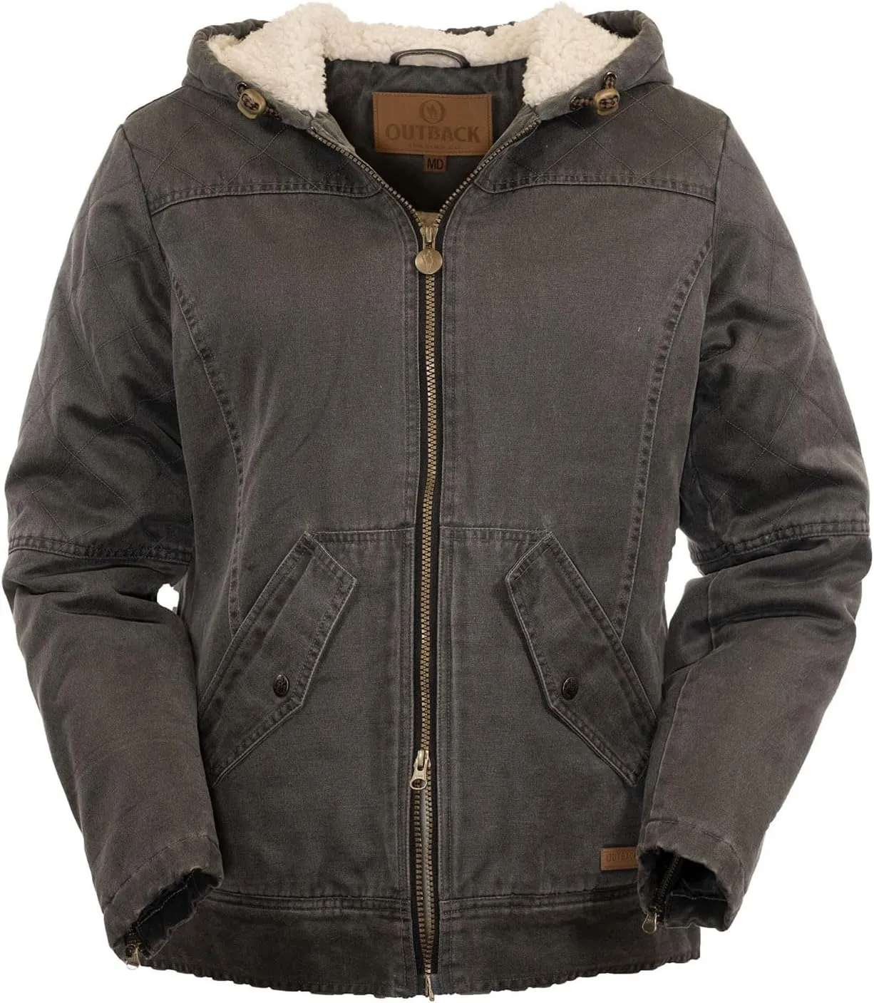 Outback Trading Company Women Heidi Vintage Canyonland Water Resistant Long Sleeve Insulated Hooded Jacket