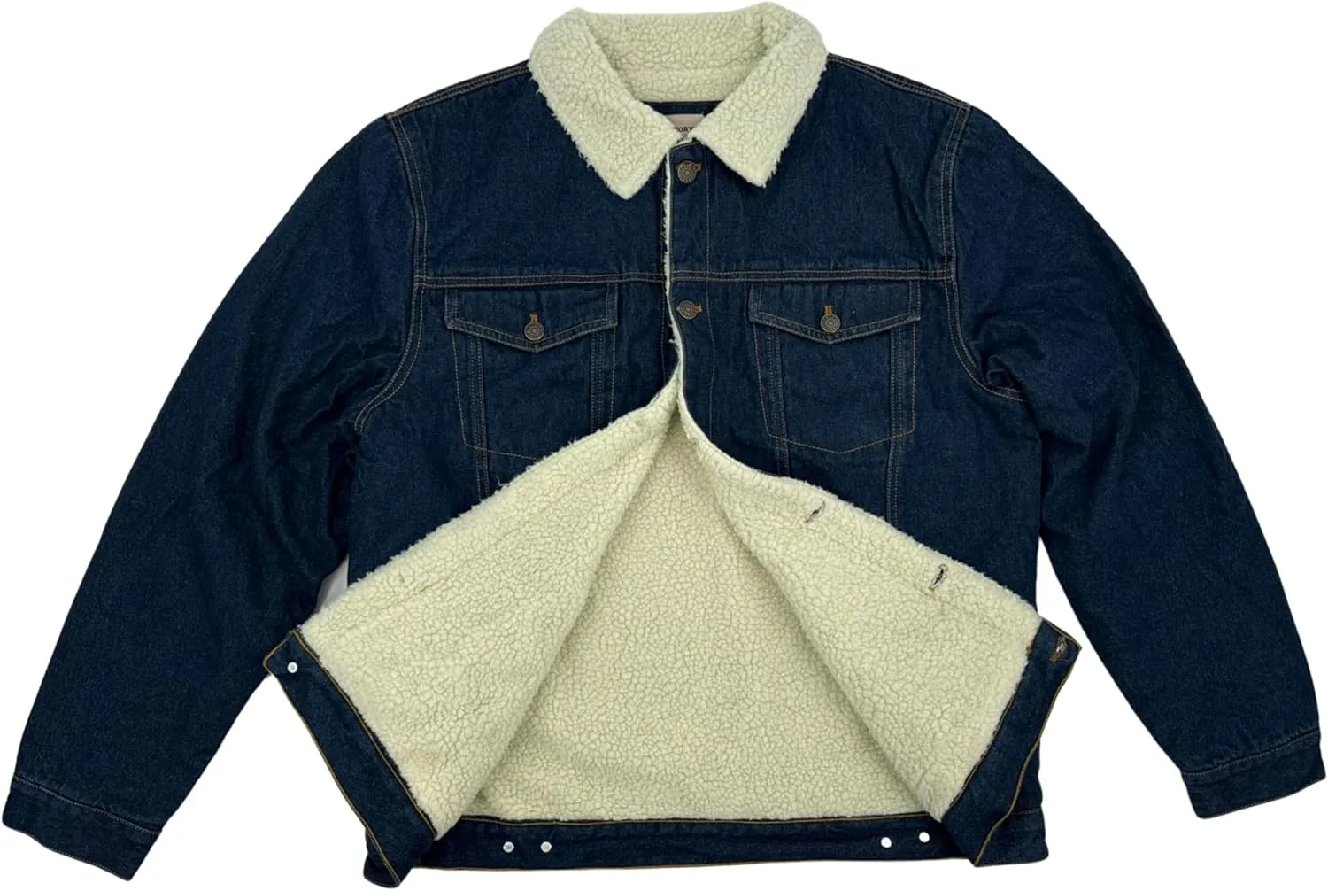 Outfitters Men's Fleece Lined Washed Denim Jacket