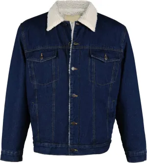 Outfitters Men's Fleece Lined Washed Denim Jacket