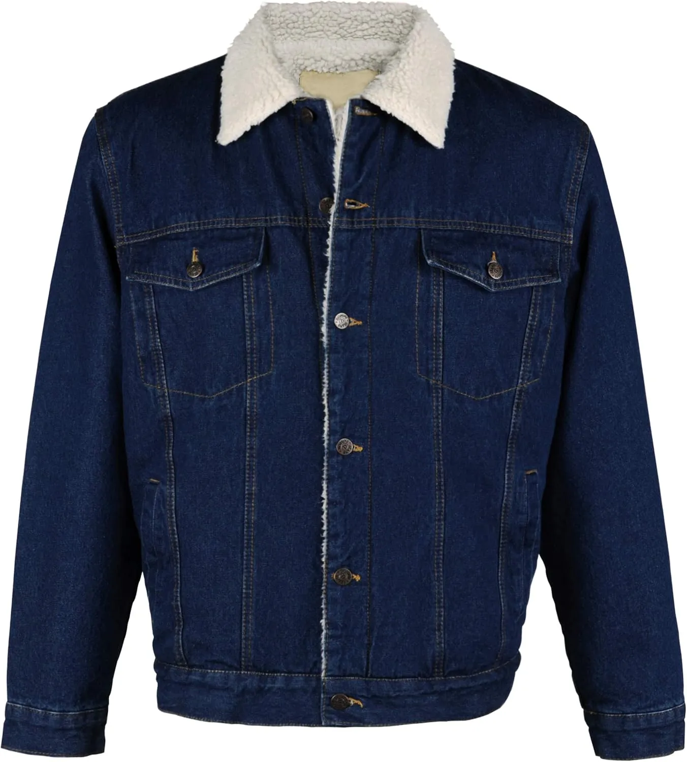Outfitters Men's Fleece Lined Washed Denim Jacket