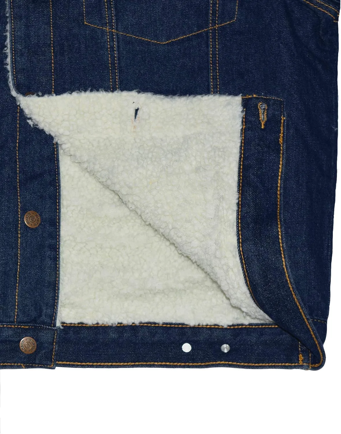 Outfitters Men's Fleece Lined Washed Denim Jacket