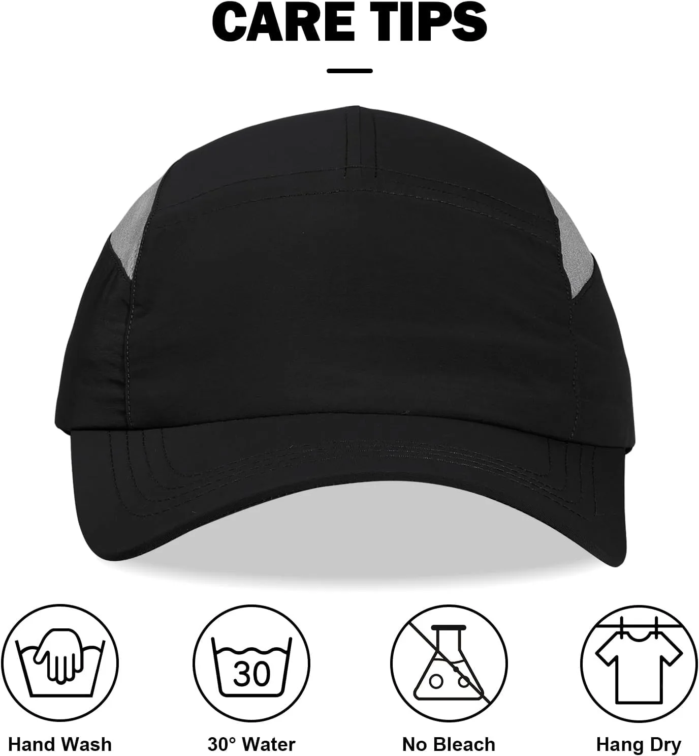Oversize L/XL/XXL Men's Running Cap - Breathable Mesh Sports Cap for Big Heads - Waterproof & Quick Drying Snapback Hat