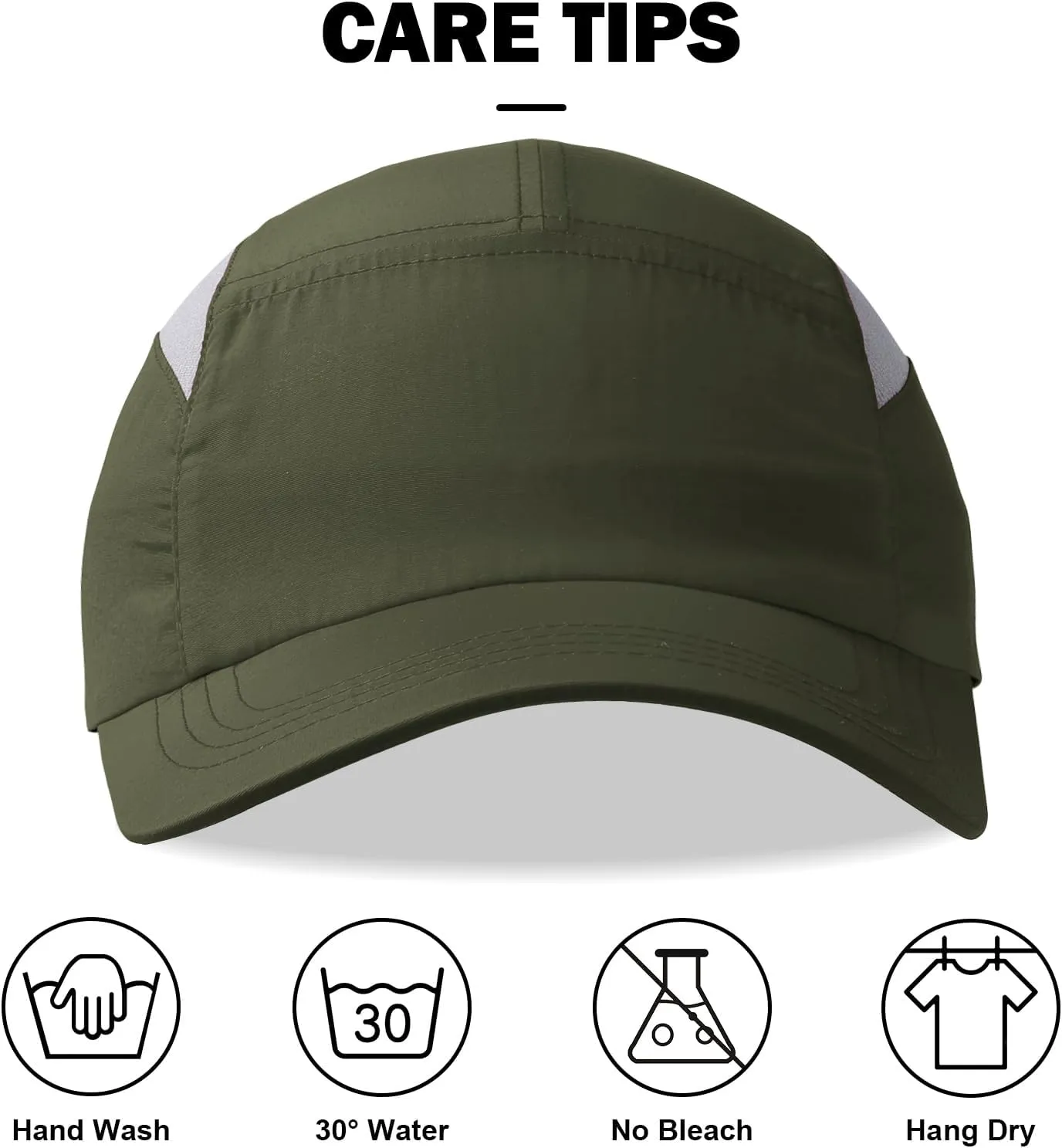 Oversize L/XL/XXL Men's Running Cap - Breathable Mesh Sports Cap for Big Heads - Waterproof & Quick Drying Snapback Hat