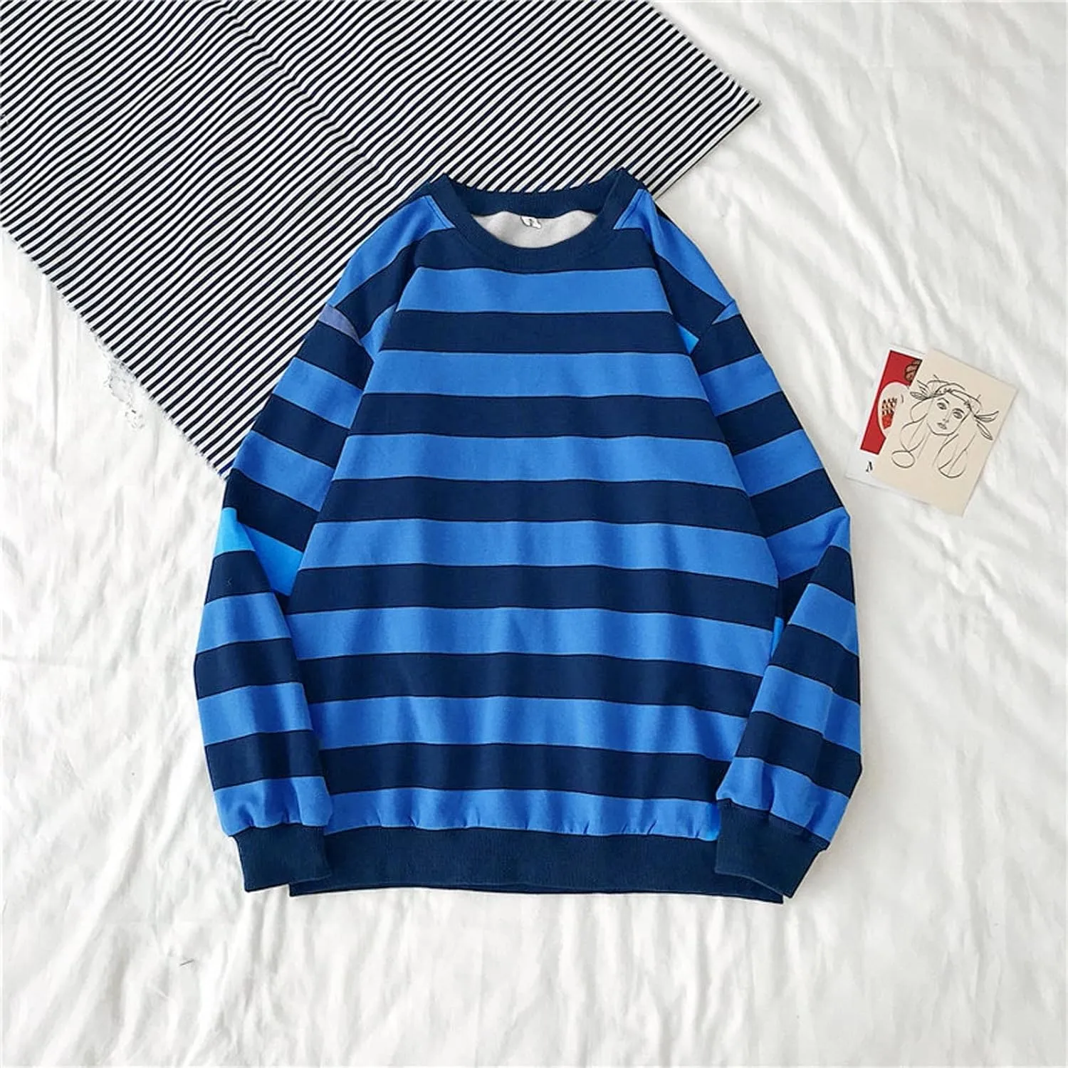 Oversized Sweatshirt Women Oversized for Women Top Orange and White Long Sleeve Y2K Top Fashion Fittted Sweatshirt