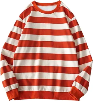Oversized Sweatshirt Women Oversized for Women Top Orange and White Long Sleeve Y2K Top Fashion Fittted Sweatshirt