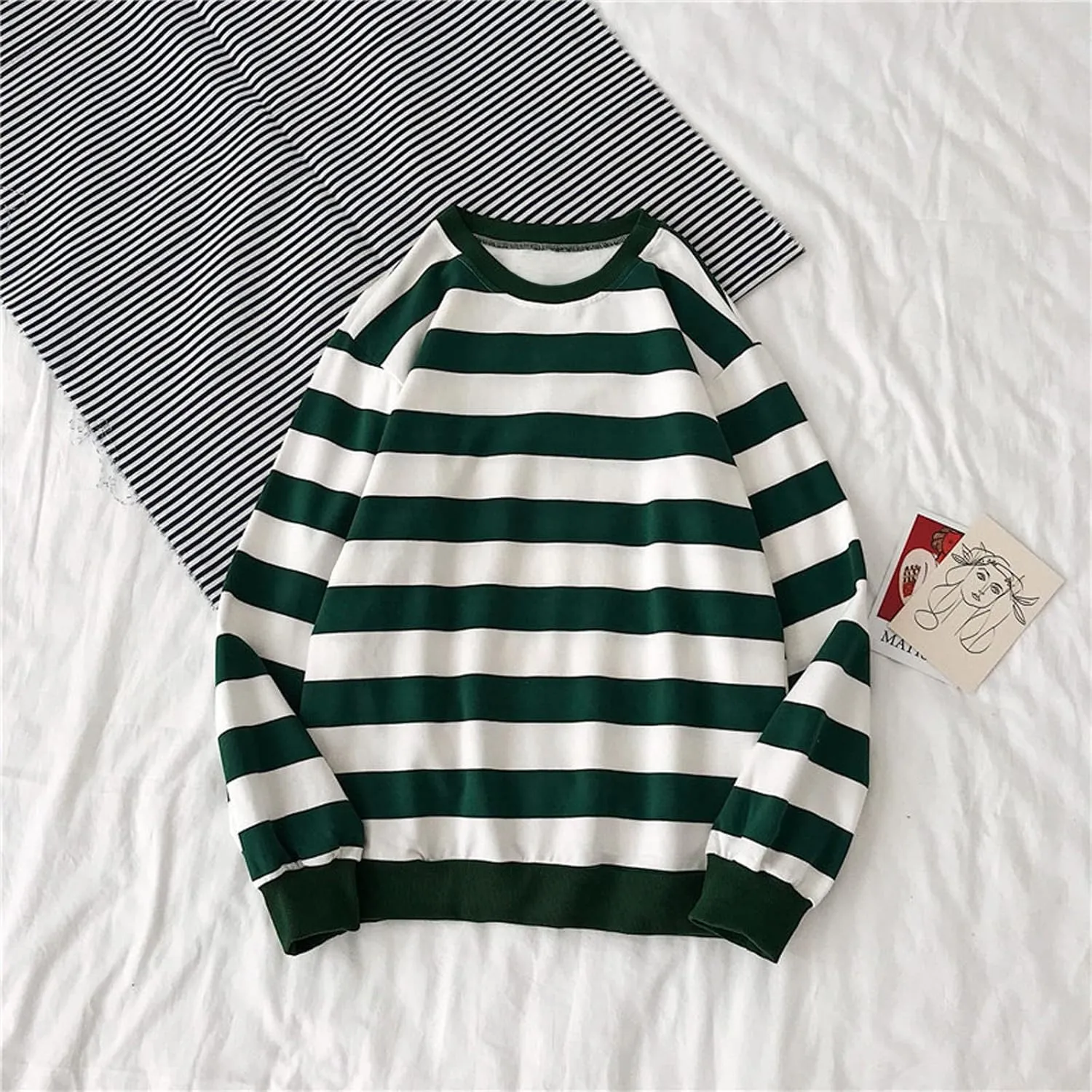 Oversized Sweatshirt Women Oversized for Women Top Orange and White Long Sleeve Y2K Top Fashion Fittted Sweatshirt