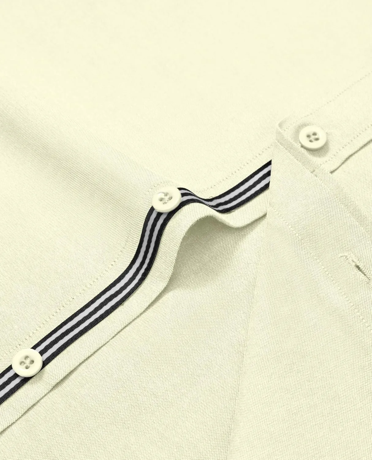 Oxford Dress Shirts for Men Long Sleeve Oxford Casual Dress Button Down Shirts Contrast Button Shirts with Pocket