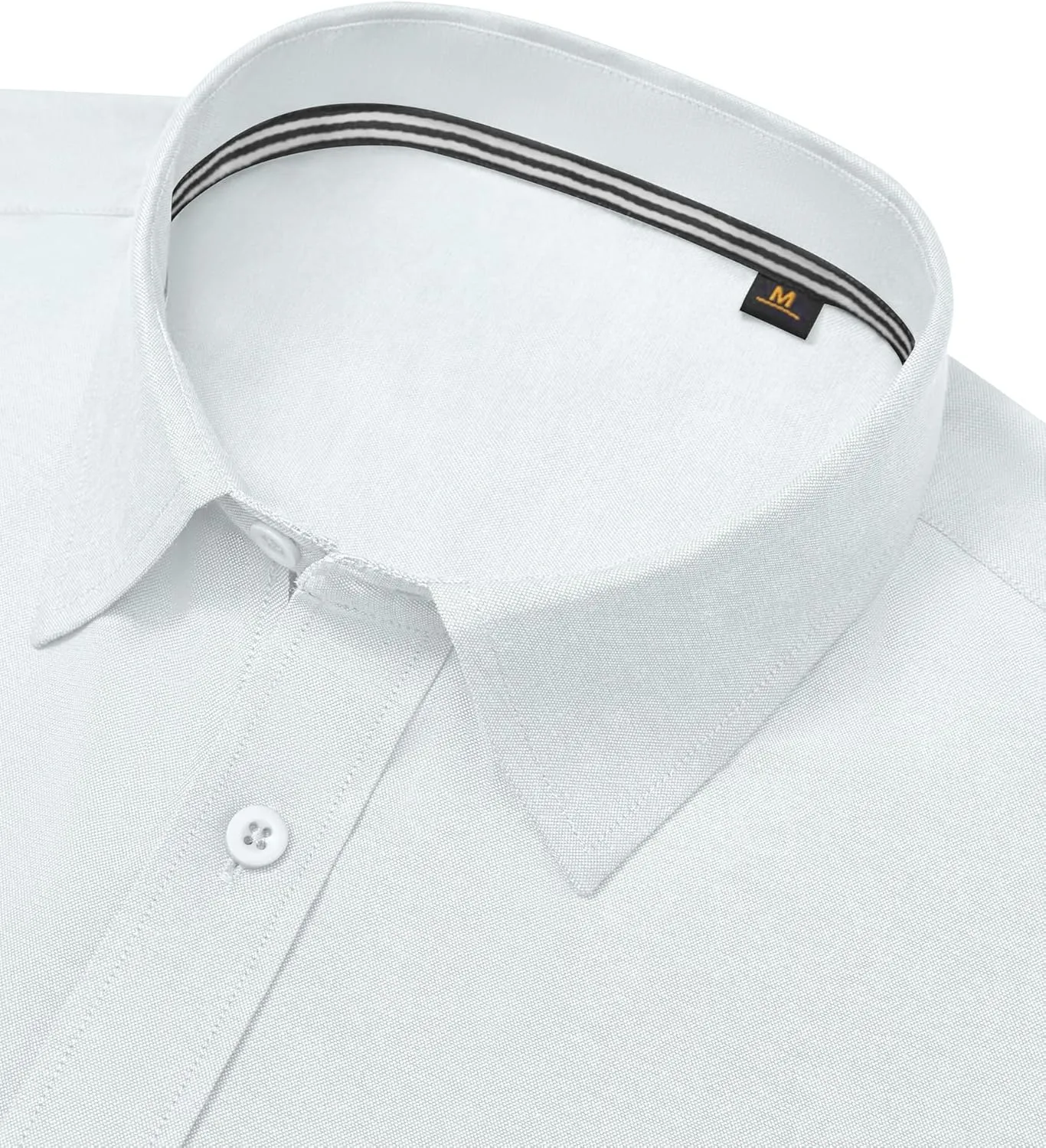 Oxford Dress Shirts for Men Long Sleeve Oxford Casual Dress Button Down Shirts Contrast Button Shirts with Pocket