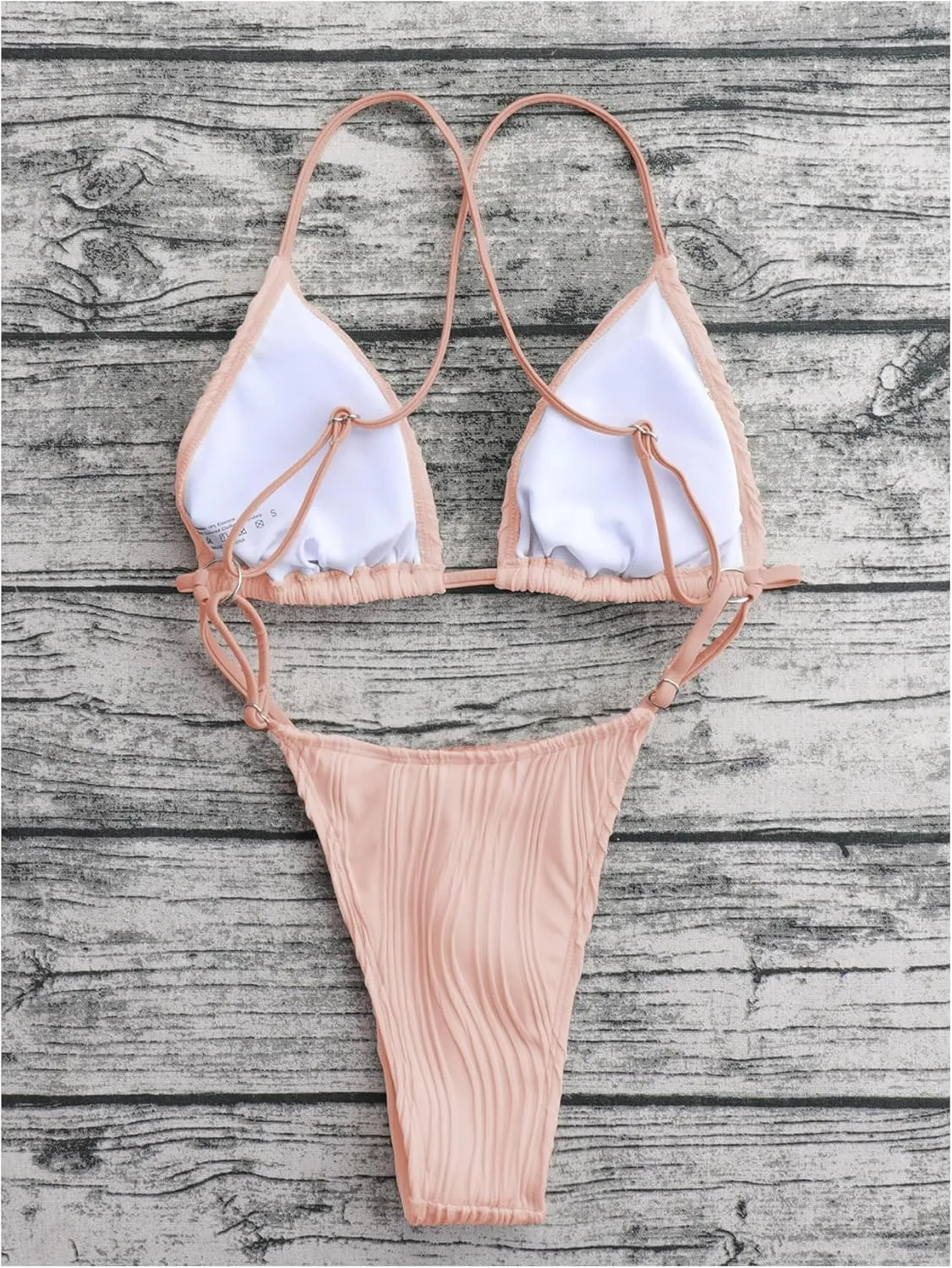 OYOANGLE Women's Sexy One Piece Swimsuit Criss Cross String Bikini Swimsuits Thong Bathing Suits