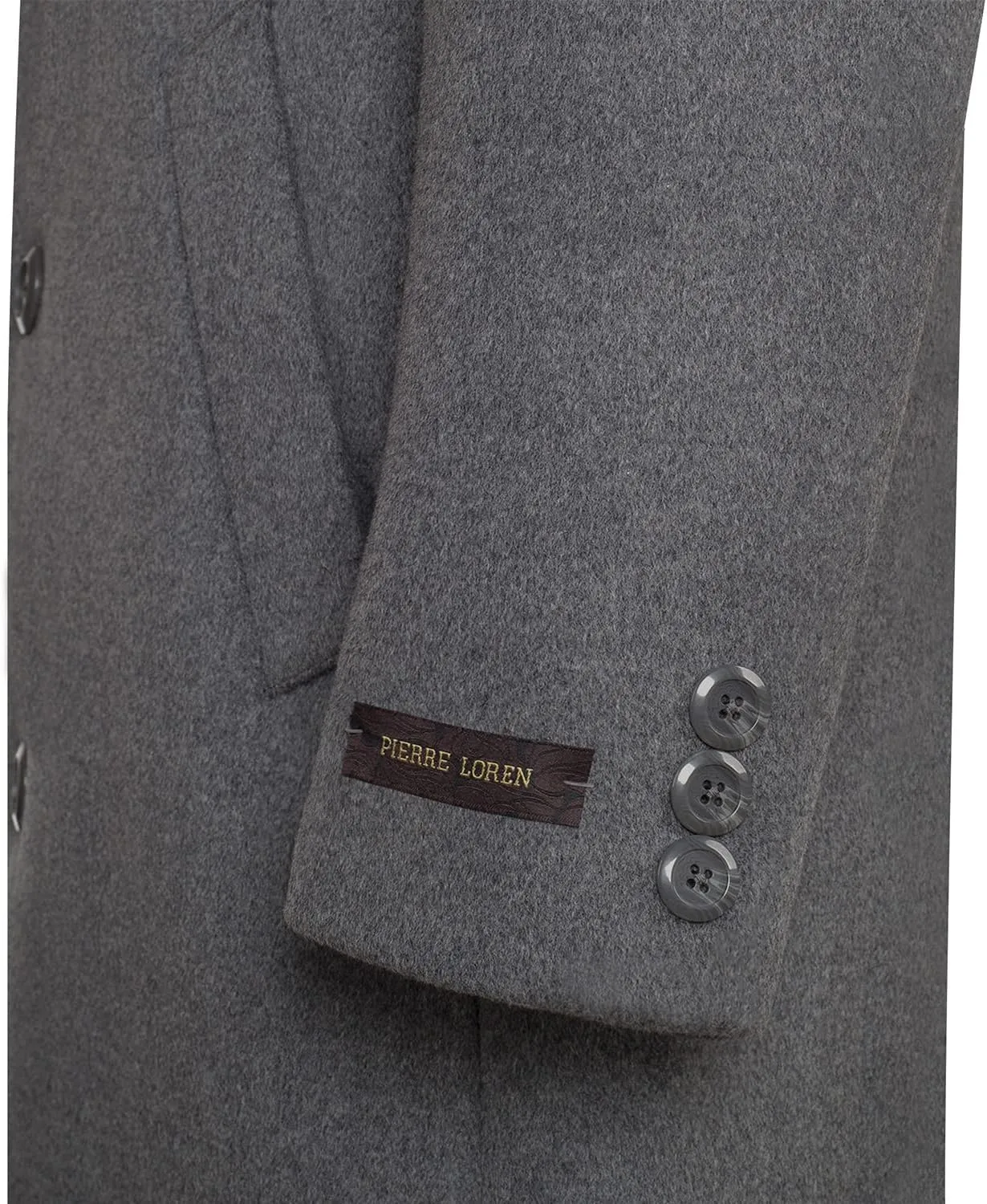 P&L Mens Top Coat Premium Wool Blend Overcoat Winter Long Trench Pea Coat For Men