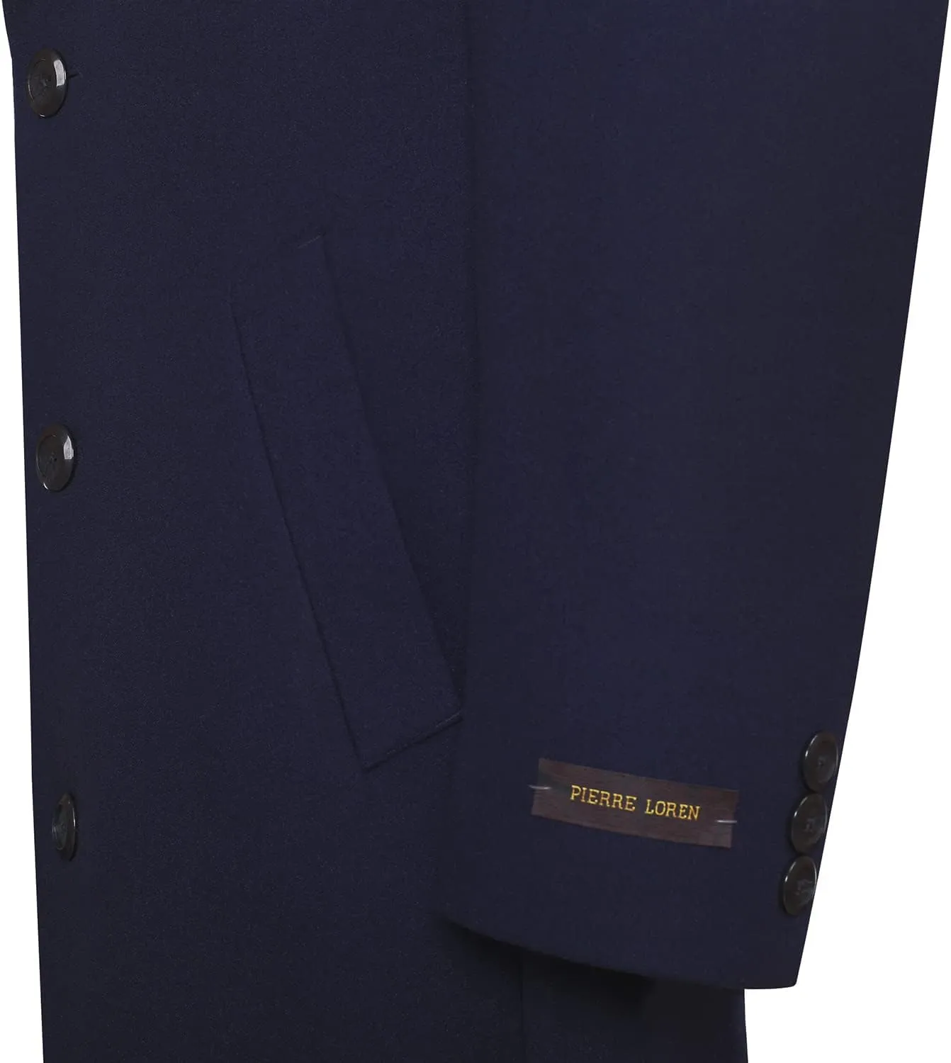 P&L Mens Top Coat Premium Wool Blend Overcoat Winter Long Trench Pea Coat For Men