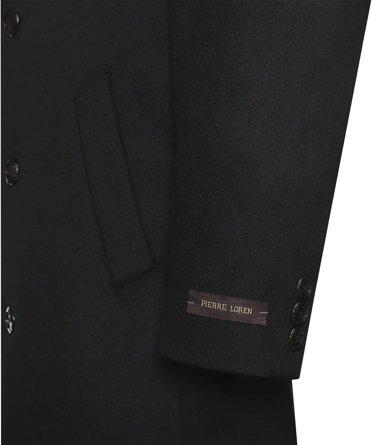 P&L Mens Top Coat Premium Wool Blend Overcoat Winter Long Trench Pea Coat For Men