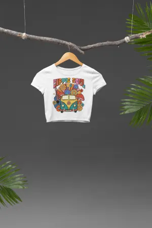 Peace, Love & Vibes – Hippie Soul Boho Crop Top