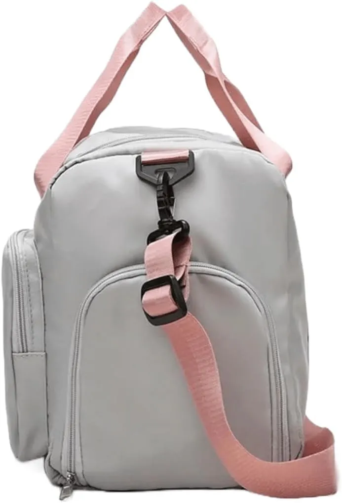 Personalized Sports Bag - Custom Gym Bag, Cheer Bag, Weekender Bag, Duffle Bags Personalized for Men, Women - Personalized Duffel Bag with Name (Grey)