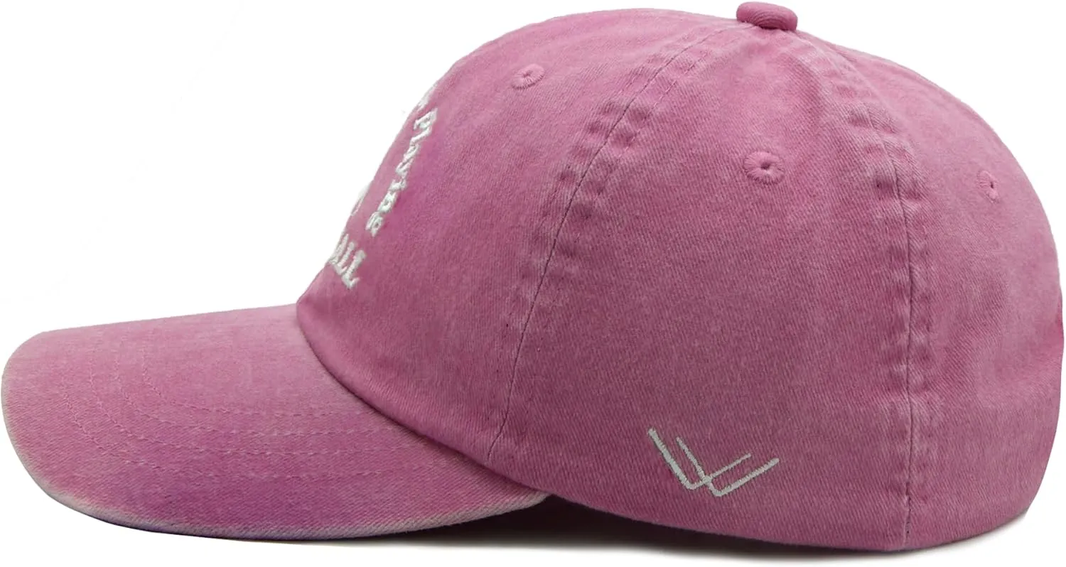 Pickleball Hat, I'd Rather Be Playing Pickleball Baseball Cap, Adjustable Washed Baseball Cap for Men Women