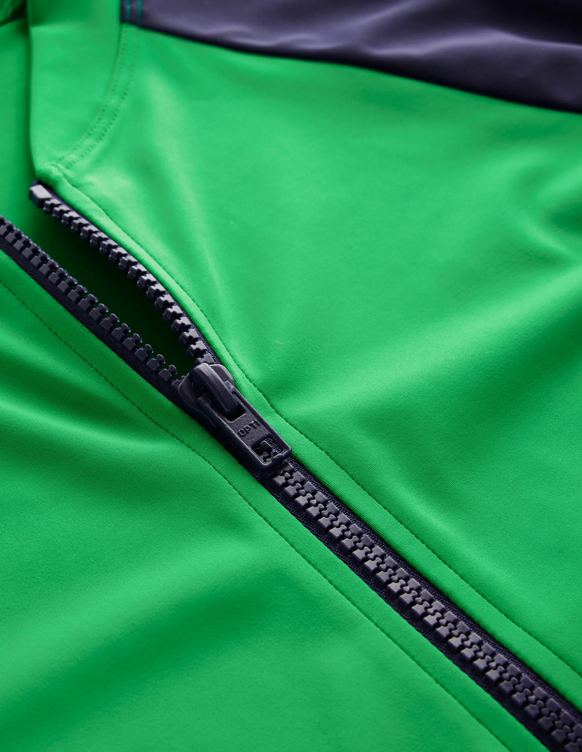 Piped Raglan Rash Vest-Navy/ Green Colourblock