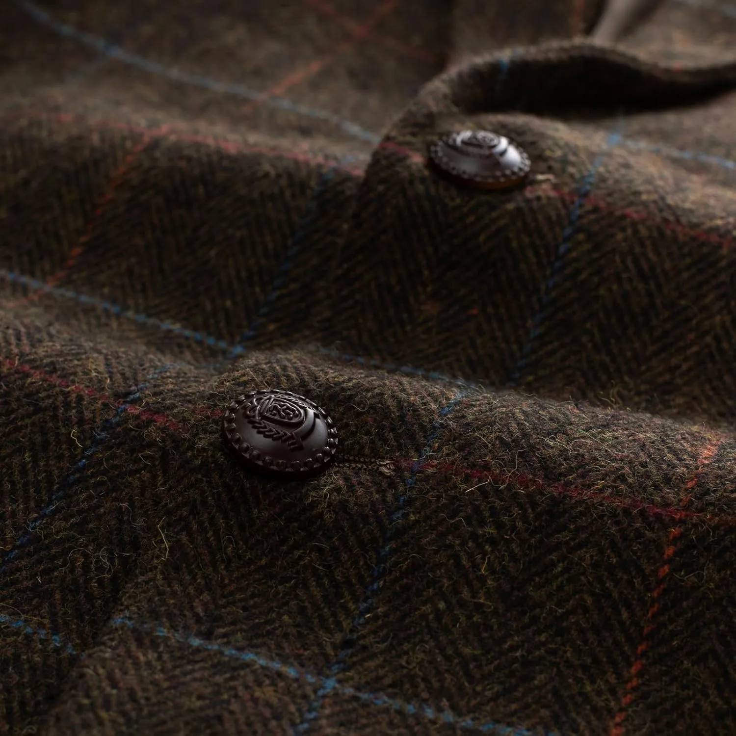 PJ PAUL JONES Men's Blazer Herringbone Tweed Sport Coats Two Button Wool Blend Formal Jacket