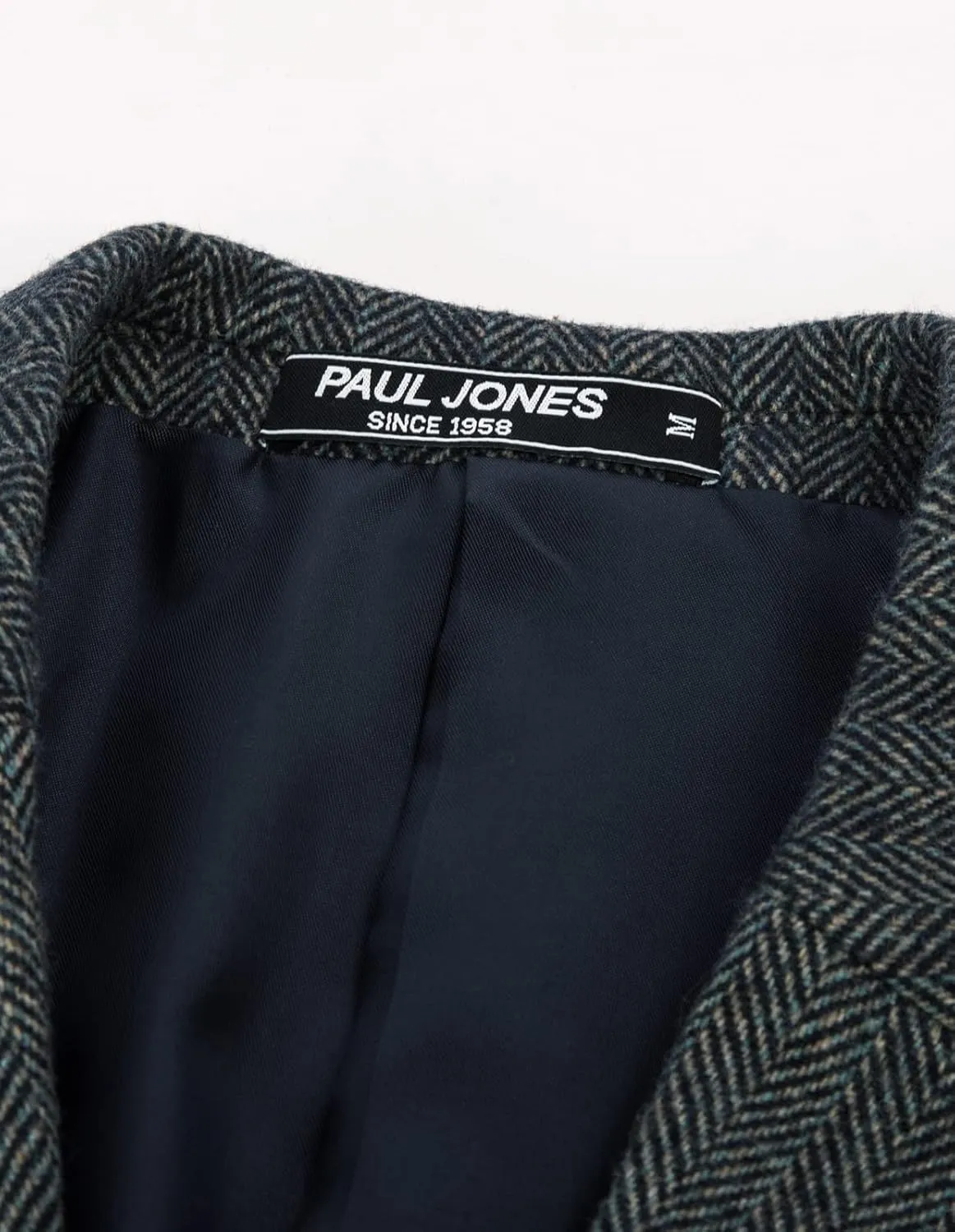 PJ PAUL JONES Men's Herringbone Tweed Blazer British Wool Blend Sport Coat Jacket