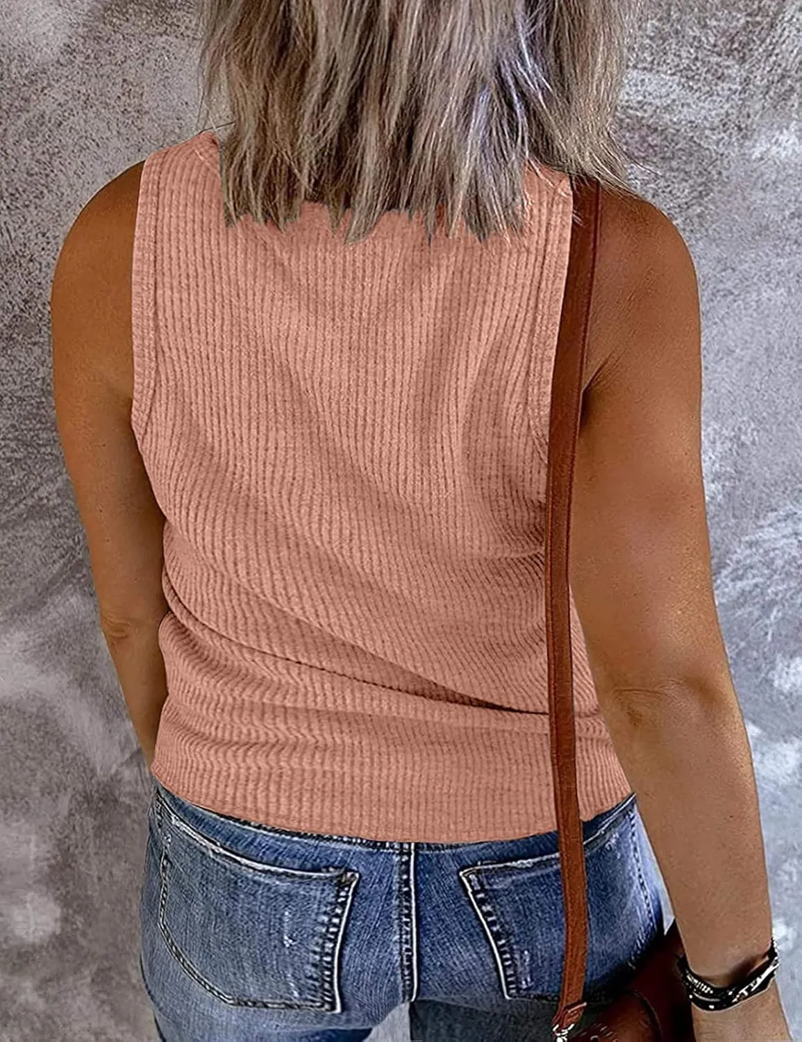 Plus Size V Neck Tank Tops for Women Summer Short Sleeve/Sleeveless Ribbed Button T-Shirts Tops Casual Henley Shirts