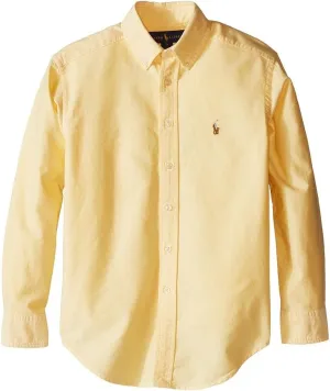 Polo Ralph Lauren Boys Solid Oxford Long Sleeve Shirt Size