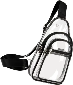 Pvc Travel Purse Portable Chest Bag for Women Men Crossbody Bag Fashion Water Resistant
