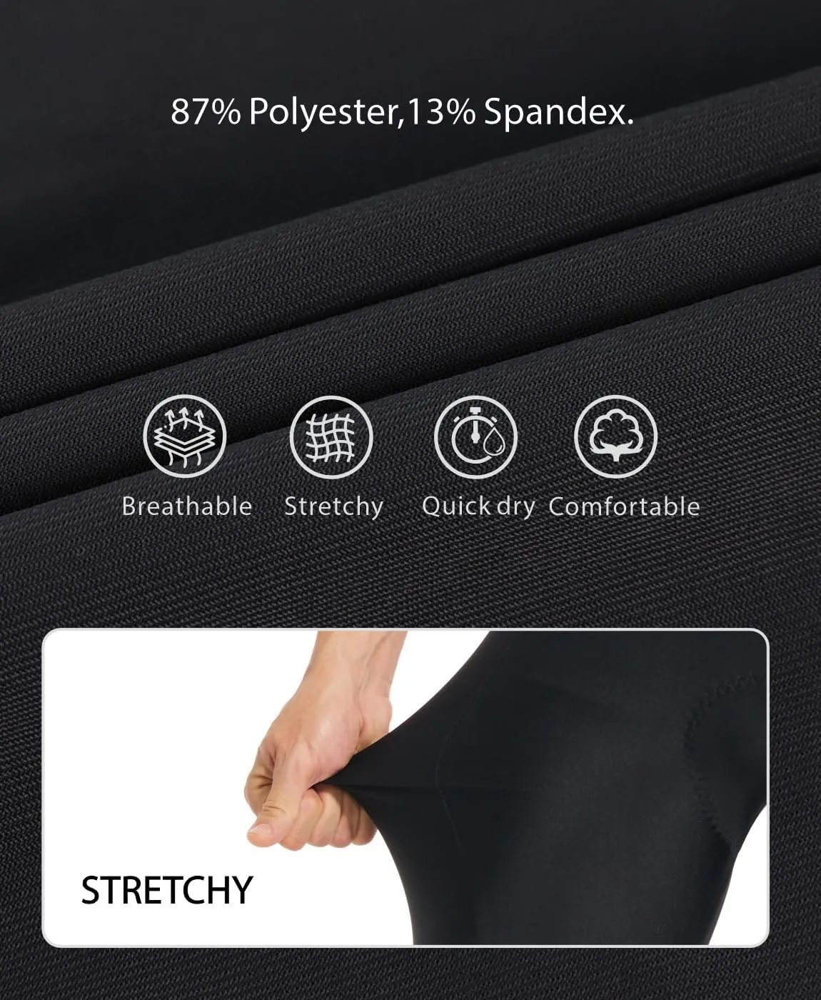 qualidyne Men's Cycling Bib Shorts 4D Padded Biking Bib Pants Biking Bicycle Shorts