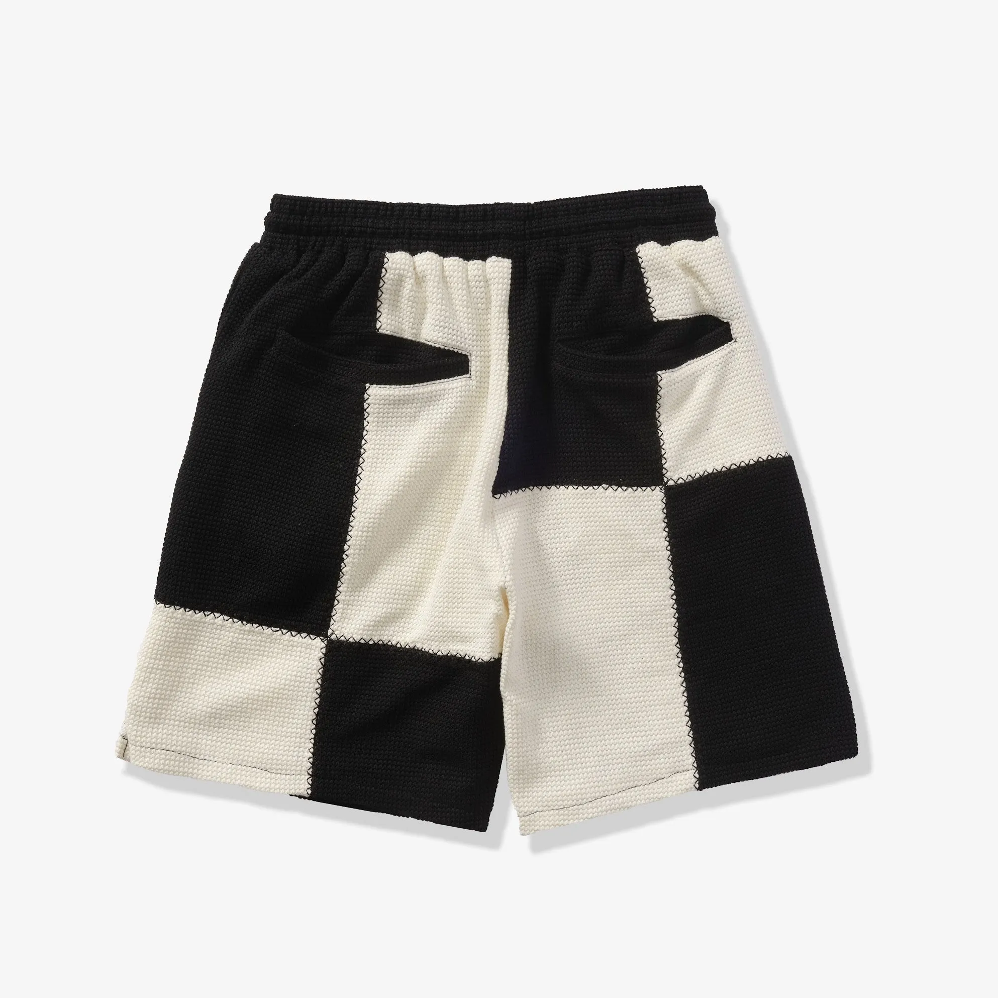 "Dopamine" Knitted Shorts (black/cream)