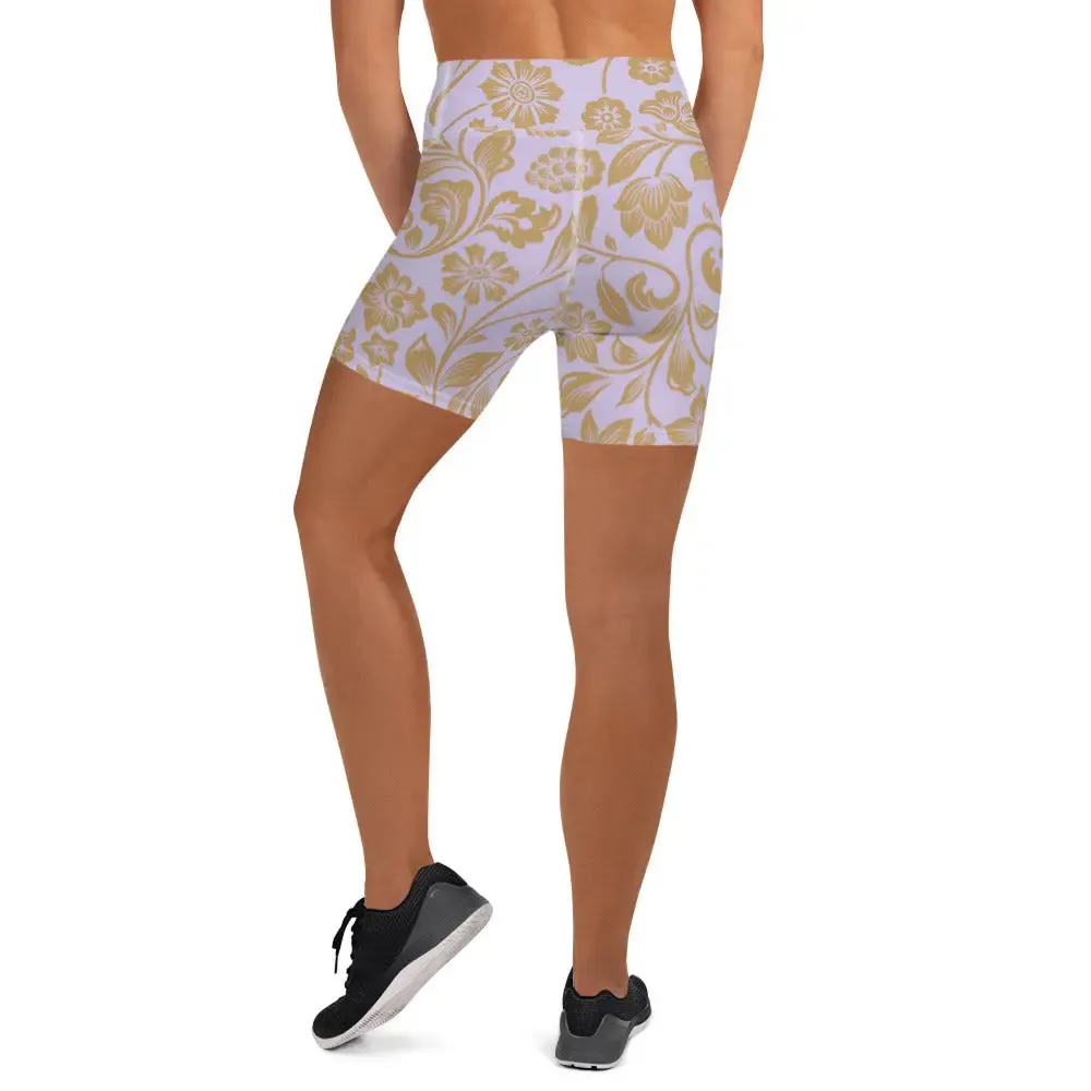 "Floral Lace" Collection - Yoga Shorts
