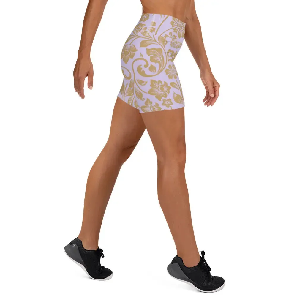 "Floral Lace" Collection - Yoga Shorts