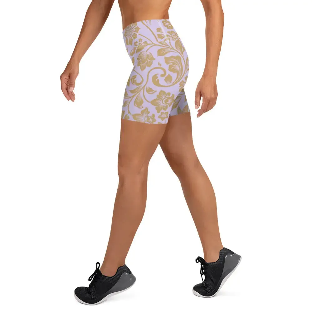 "Floral Lace" Collection - Yoga Shorts