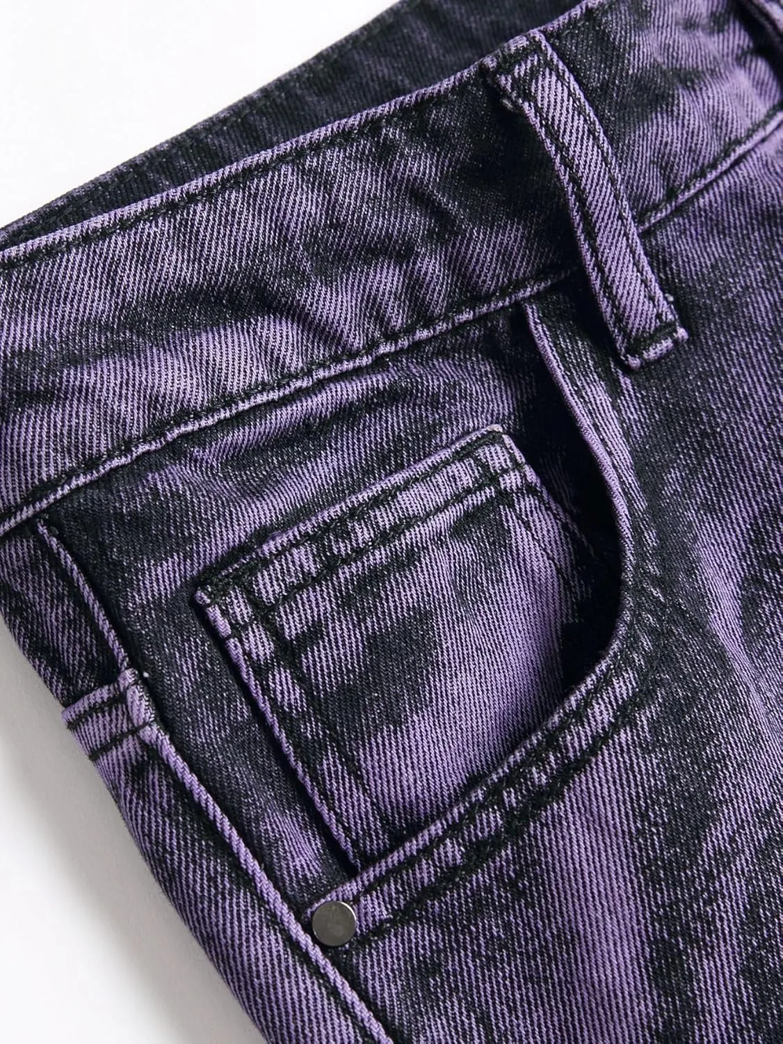 QZH.DUAO Men's Camo Denim Jeans