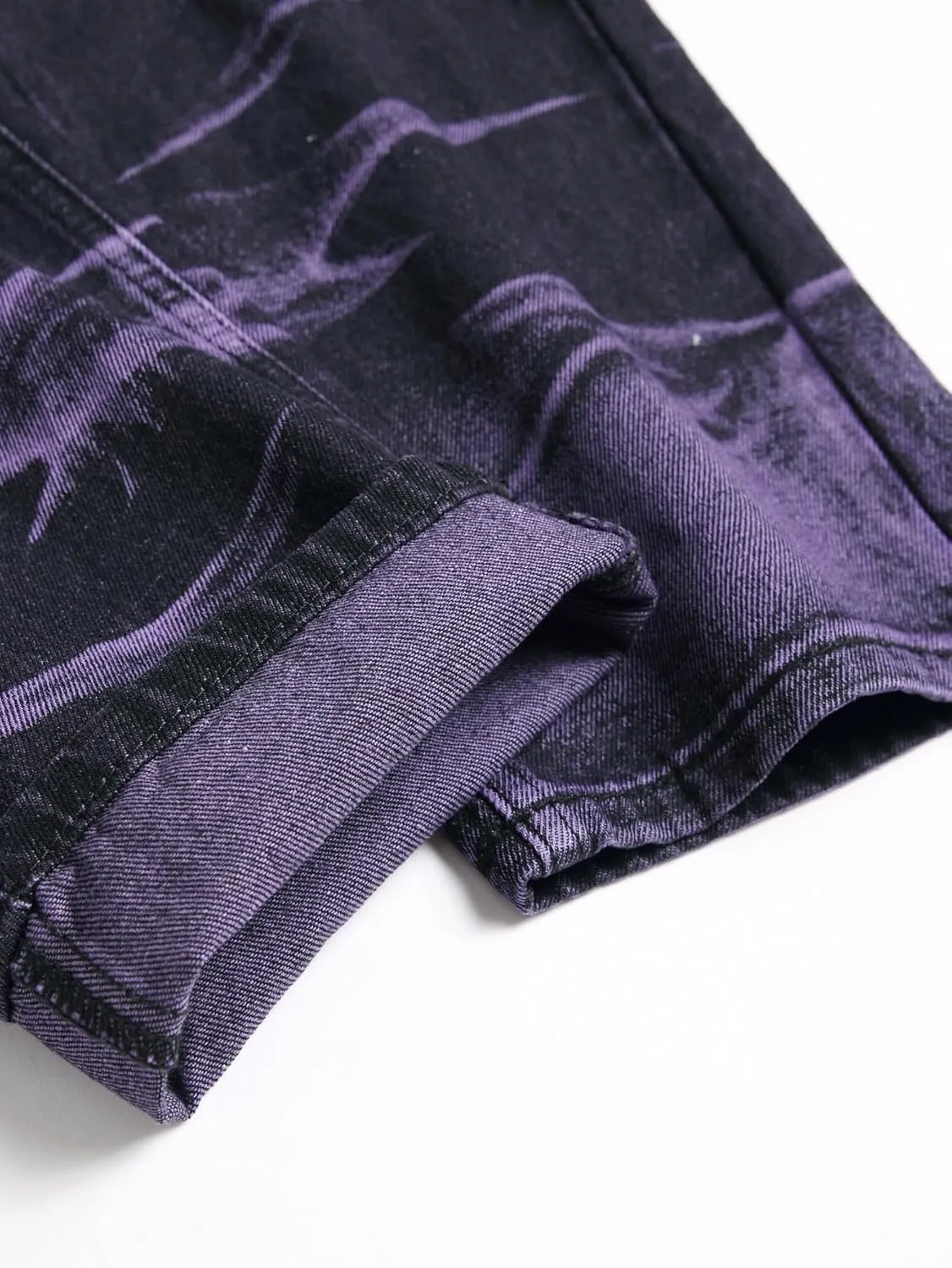 QZH.DUAO Men's Camo Denim Jeans