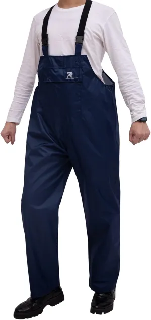 RainRider Rain Bib Pants for Men Women 150D Oxford Safety Trousers Heavy Duty Waterproof Work Pants Rip-Stop Overalls