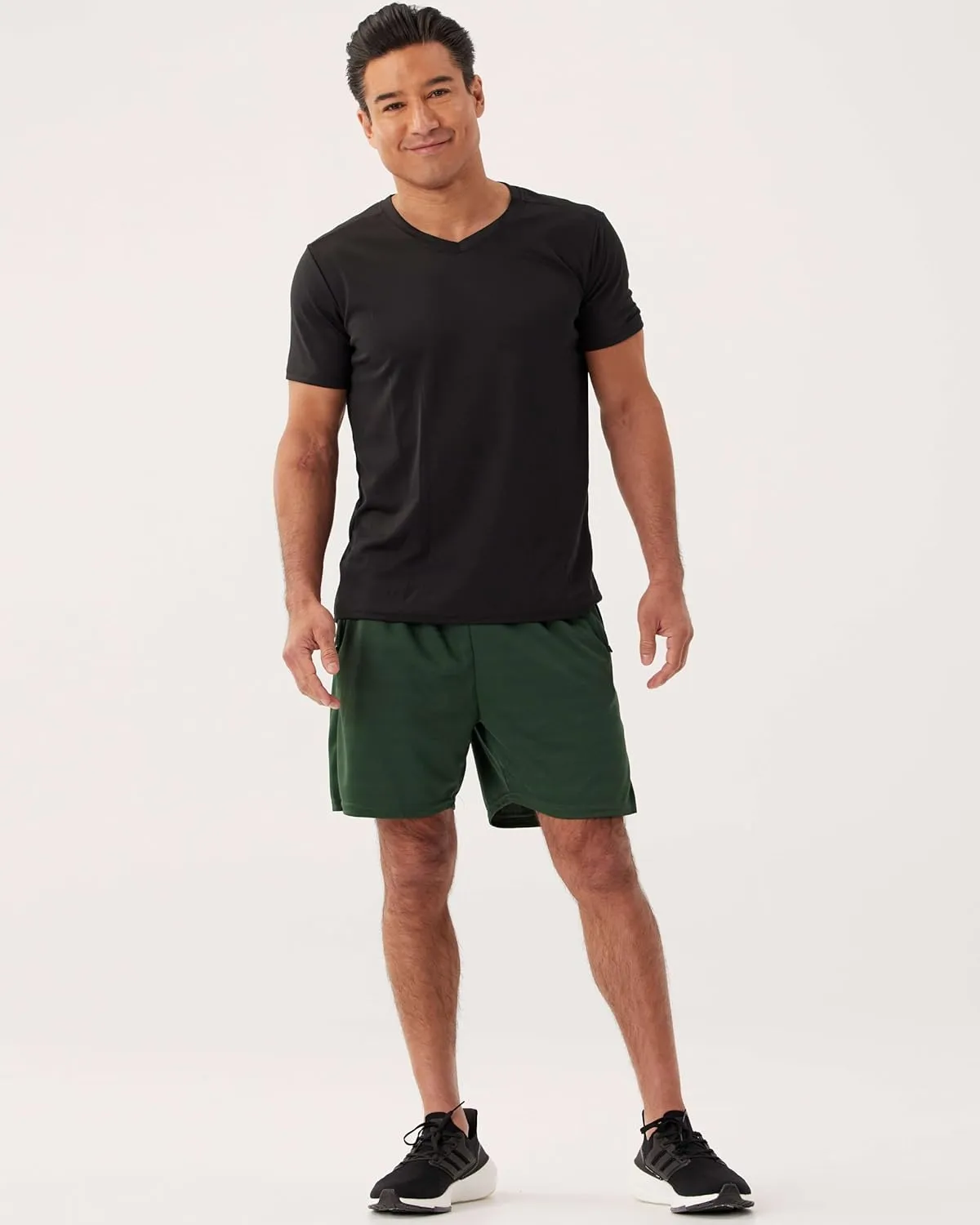 Real Essentials 5 Pack: Men's Mesh Quick Dry Short Sleeve V-Neck T-Shirt - Athletic Performance (Available in Big & Tall)
