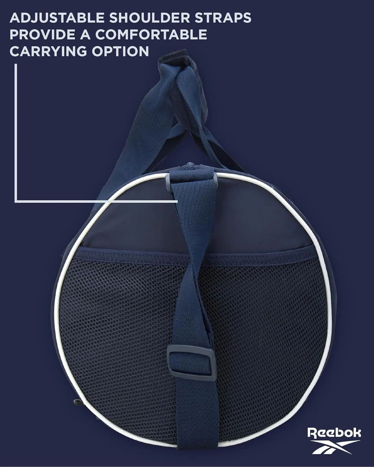 Reebok Duffle Bag  Gym Bag for Women & Men, Carry On and Overnight Duffle for Travel & Fitness, Size Small, Kellan II Blue