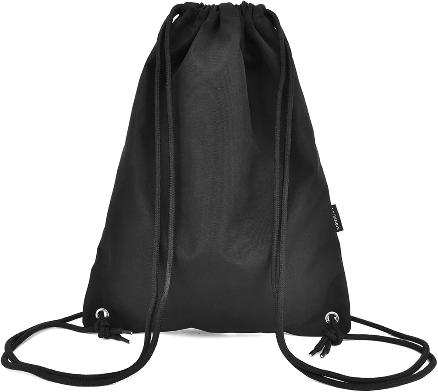 Sack Drawstring Backpack Water-resistant Drawstring Bucket Bag with Zipper Pockets Light Sack (Brown)