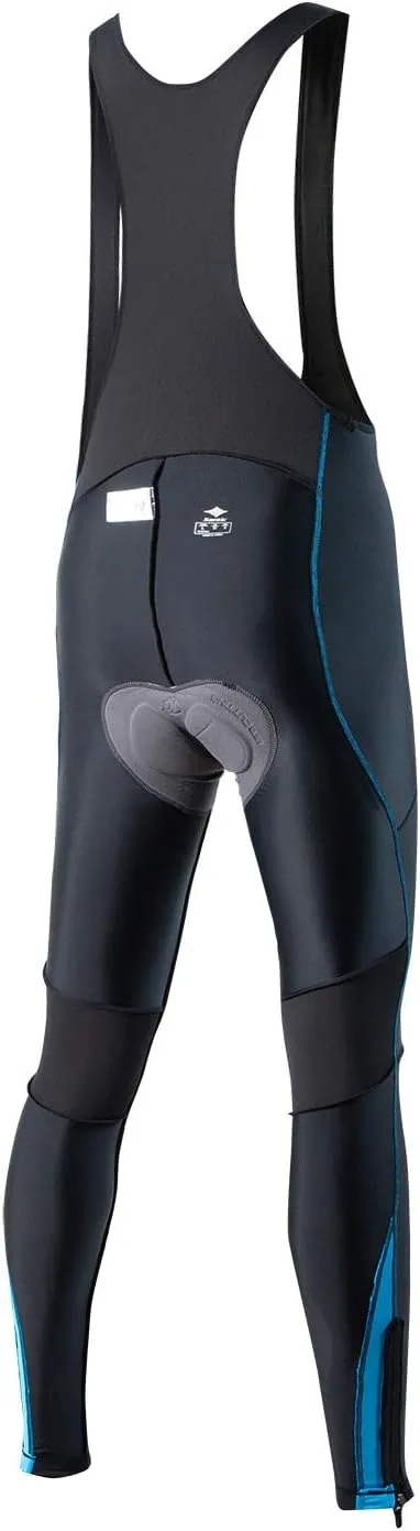 Santic Cycling Bib Tights Men Padded Cycling Bib Pants Long Padded with Pocket