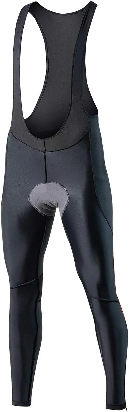 Santic Cycling Bib Tights Men Padded Cycling Bib Pants Long Padded with Pocket