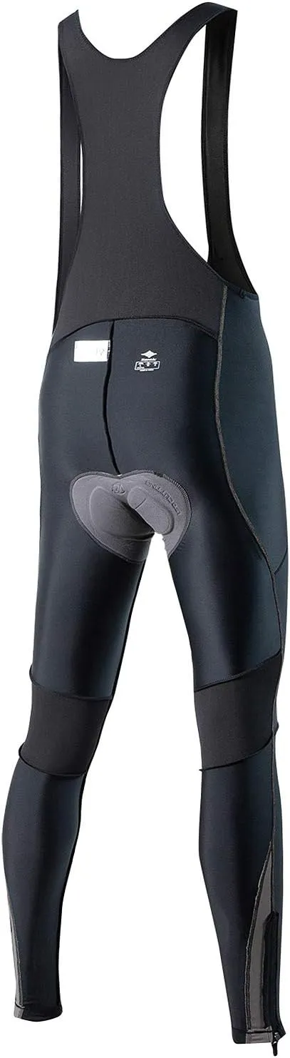 Santic Cycling Bib Tights Men Padded Cycling Bib Pants Long Padded with Pocket