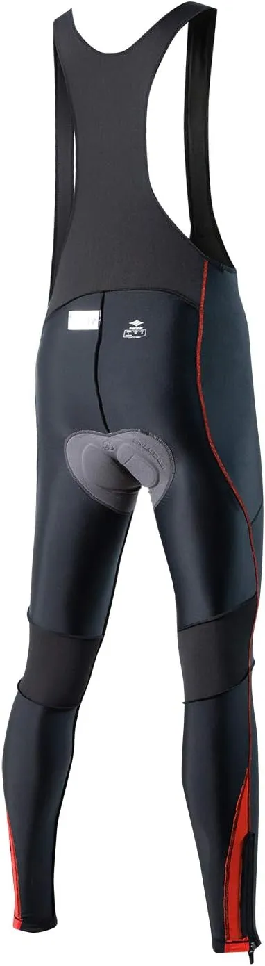 Santic Cycling Bib Tights Men Padded Cycling Bib Pants Long Padded with Pocket