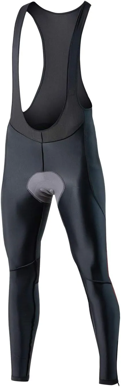Santic Cycling Bib Tights Men Padded Cycling Bib Pants Long Padded with Pocket